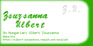 zsuzsanna ulbert business card